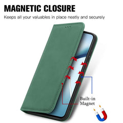 Funda de cuero para teléfono con tapa magnét...