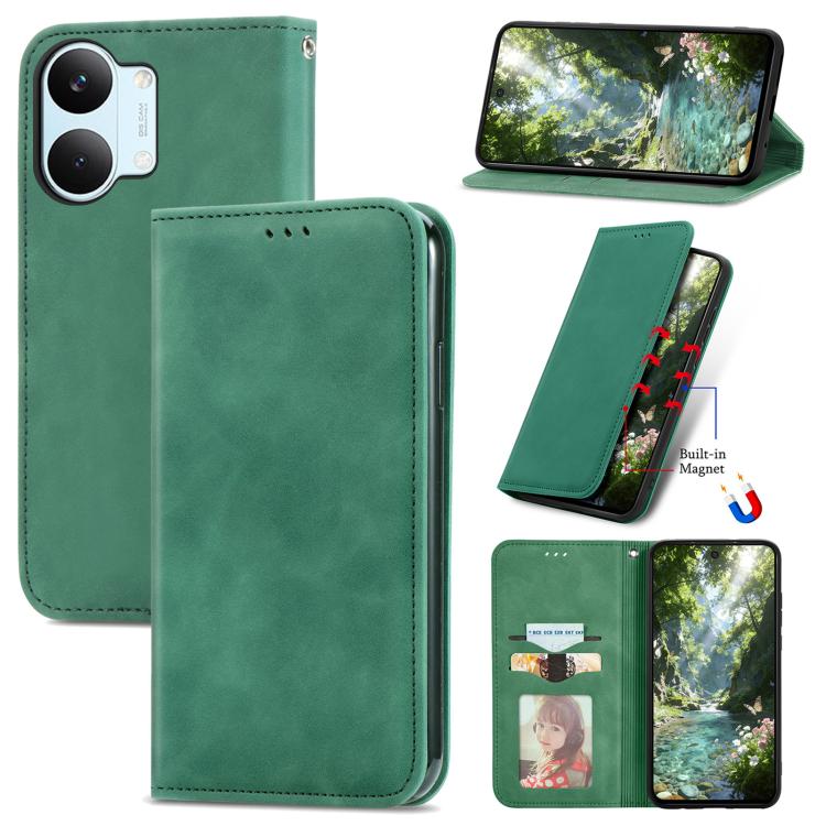Funda de cuero para teléfono con tapa magnét...
