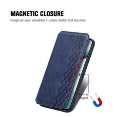 Funda de cuero magnética para teléfono con r...