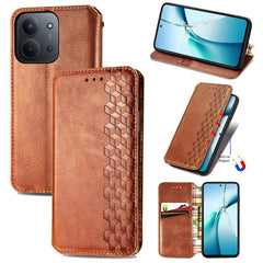 Funda de cuero magnética para teléfono con r...