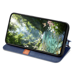 Funda de cuero magnética para teléfono con r...