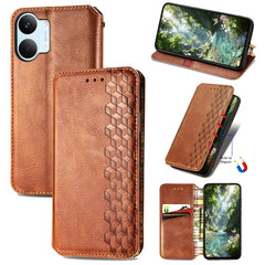 Funda de cuero magnética para teléfono con r...