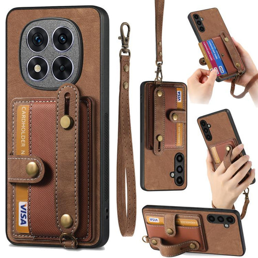 Funda de cuero para teléfono con parte trase...