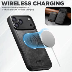 Funda de cuero para teléfono Suteni M5 con t...