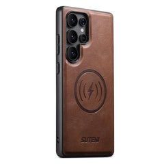 Funda magnética de piel de vaca para teléfon...
