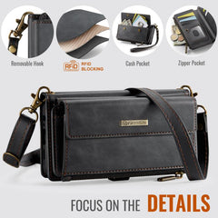 CaseMe C39 RFID Blocking Zipper Wallet Leath...