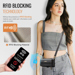 CaseMe C39 RFID Blocking Zipper Wallet Leath...