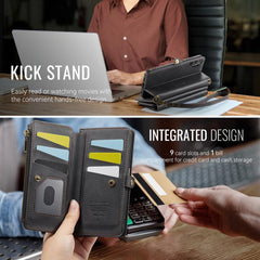 CaseMe C39 RFID Blocking Zipper Wallet Leath...