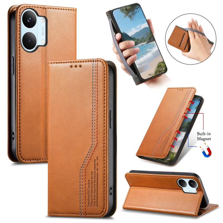 Funda de cuero para teléfono con cierre magn...