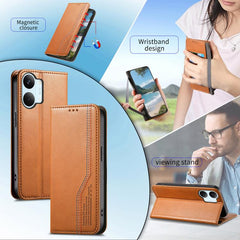 Funda de cuero para teléfono con cierre magn...