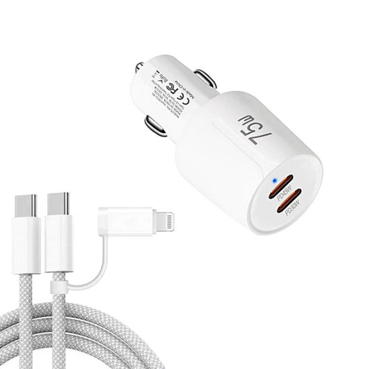 Cargador de coche TE-P66 de 75 W con doble p...