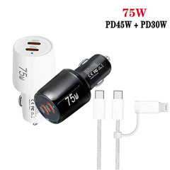 Cargador de coche TE-P66 de 75 W con doble p...