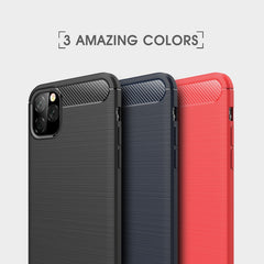 Funda TPU de fibra de carbono con textura ce...