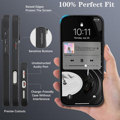 Funda para teléfono Kalebol de fibra de carb...