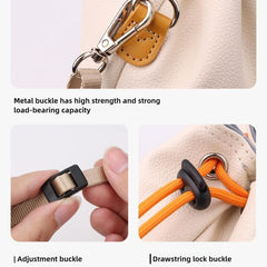 Bolsa bandolera de cuero impermeable de gran...