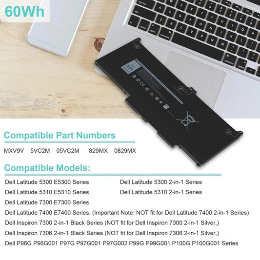 Batería para portátil de 7600 mAh para Dell ...