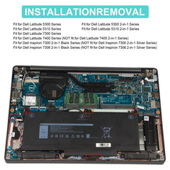 Batería para portátil de 7600 mAh para Dell ...