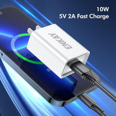 Cargador de pared USB ENKAY de 10 W, adaptad...
