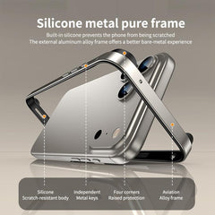 Funda para teléfono híbrida de metal y silic...