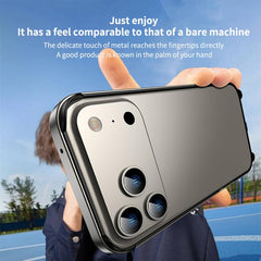 Funda para teléfono híbrida de metal y silic...