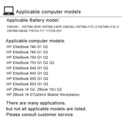 Baterías de 5000 mAh para portátiles HP Elit...