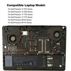 Batería para portátil de 7800 mAh para Dell ...