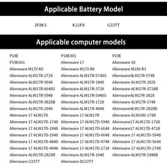 Batería de 5500 mAh para portátil Dell Alien...
