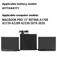 Batería de 4781 mAh para portátil Apple MacB...