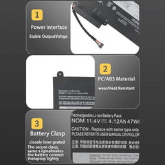 Batería de 4120 mAh para portátil Lenovo Thi...