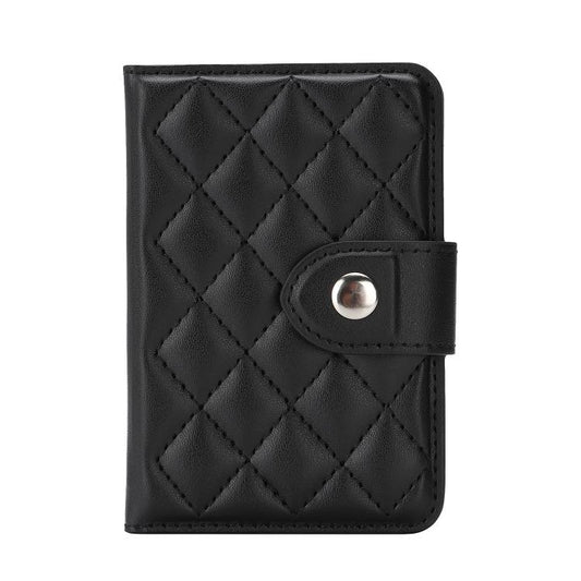 Cartera magnética para tarjetas con estampado de diamantes