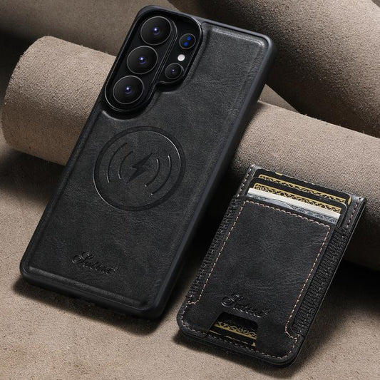 Funda de cuero desmontable con cierre MagSaf...