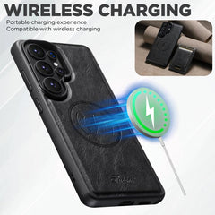 Funda de cuero desmontable con cierre MagSaf...