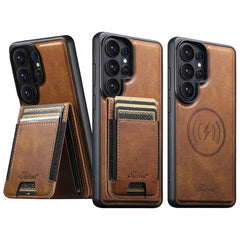 Funda de cuero desmontable con cierre MagSaf...
