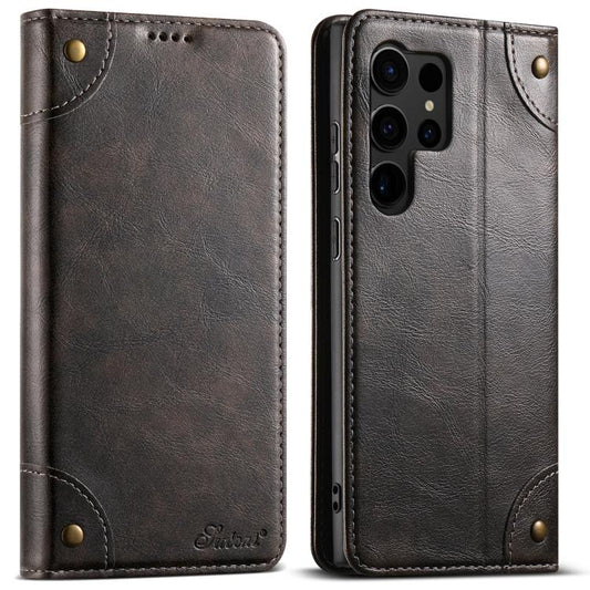 Funda para teléfono de piel con hebilla y te...