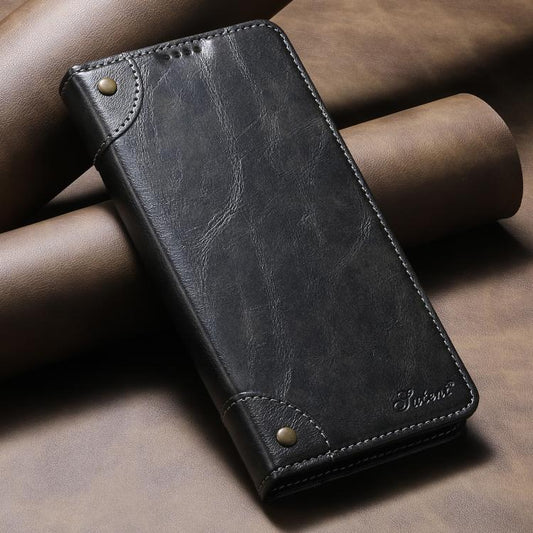 Funda para teléfono de piel con hebilla y te...