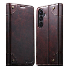 Funda para teléfono de piel con hebilla y te...