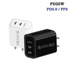 Cargador dual USB tipo C 949-2C PD25W compat...