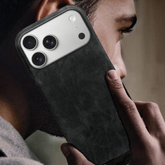 Funda trasera magnética de piel vegana con d...