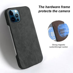 Funda trasera magnética de piel vegana con d...