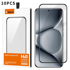 10 láminas de vidrio templado HD serigrafiad...