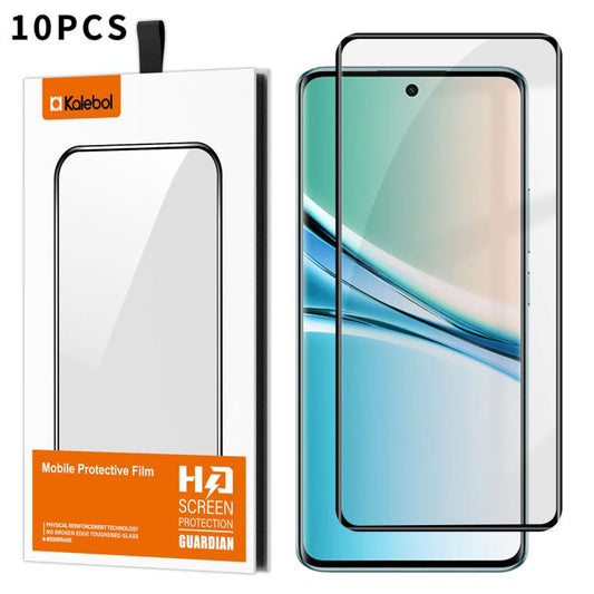 10 láminas de vidrio templado HD serigrafiad...