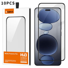 10 láminas de vidrio templado HD serigrafiad...