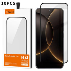 10 láminas de vidrio templado HD serigrafiad...