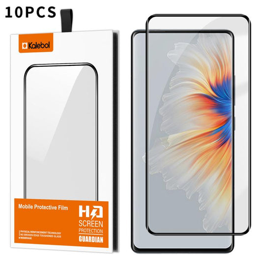 10 láminas de vidrio templado HD serigrafiad...