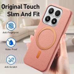 Funda para teléfono MagSafe de PU con textur...