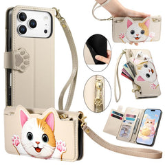 Cartera con cremallera en forma de gato, fun...