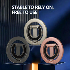 Soporte magnético para teléfono con hebilla de anillo y rotación de 360 grados