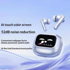 Auriculares con pantalla táctil inteligente y cancelación de ruido