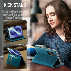 Funda de cuero multifuncional con tapa horiz...