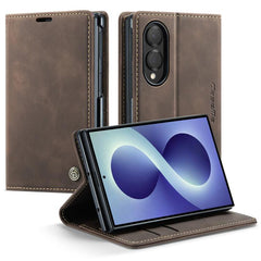 Funda de cuero multifuncional con tapa horiz...